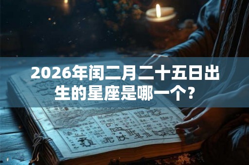 2026年闰二月二十五日出生的星座是哪一个？