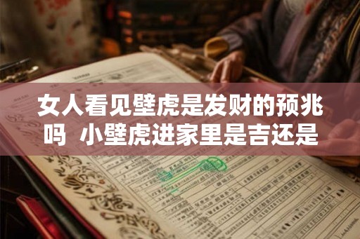 女人看见壁虎是发财的预兆吗  小壁虎进家里是吉还是凶