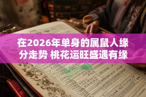 在2026年单身的属鼠人缘分走势 桃花运旺盛遇有缘人
