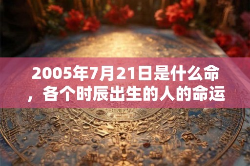 2005年7月21日是什么命,各个时辰出生的人的命运 2005年7月21日是什么命,各个时辰出生的人的命运