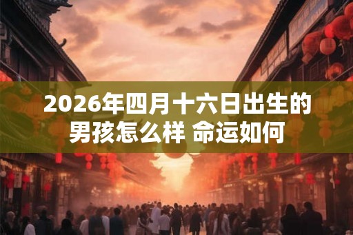 2026年四月十六日出生的男孩怎么样 命运如何 2026年四月十六日出生的男孩怎么样 命运如何