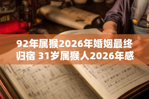 92年属猴2026年婚姻最终归宿 31岁属猴人2026年感情运势