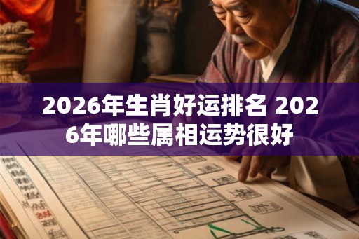 2026年生肖好运排名 2026年哪些属相运势很好