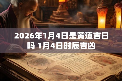 2026年1月4日是黄道吉日吗 1月4日时辰吉凶