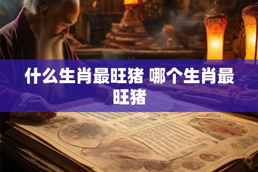 什么生肖最旺猪 哪个生肖最旺猪 什么生肖最旺猪 哪个生肖最旺猪