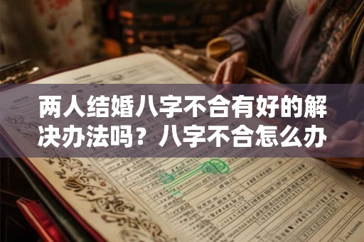 两人结婚八字不合有好的解决办法吗？八字不合怎么办？