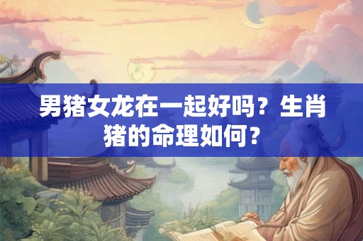 男猪女龙在一起好吗？生肖猪的命理如何？