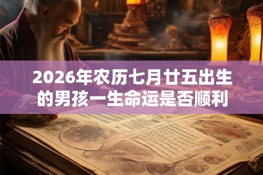 2026年农历七月廿五出生的男孩一生命运是否顺利