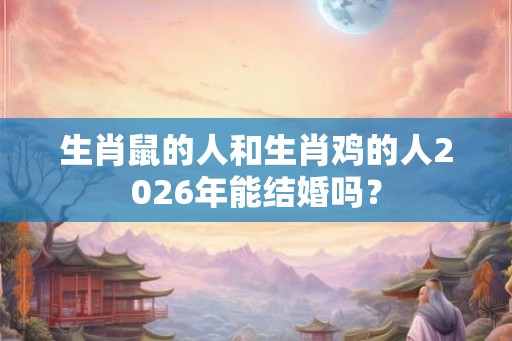 生肖鼠的人和生肖鸡的人2026年能结婚吗？