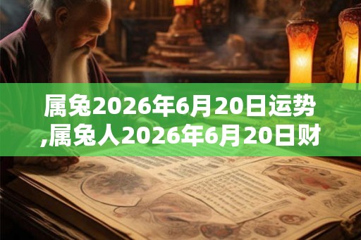 属兔2026年6月20日运势,属兔人2026年6月20日财运,生肖兔2026年6月20日运势 属兔2026年6月20日运势,属兔人2026年6月20日财运,生肖兔2026年6月20日运势