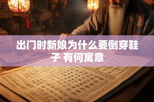 出门时新娘为什么要倒穿鞋子 有何寓意
