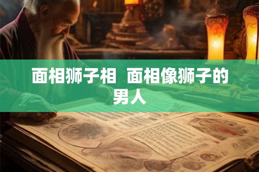 面相狮子相  面相像狮子的男人
