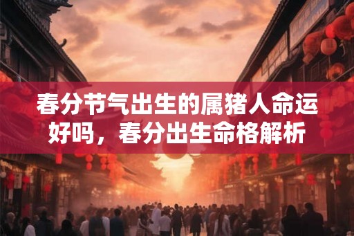 春分节气出生的属猪人命运好吗，春分出生命格解析