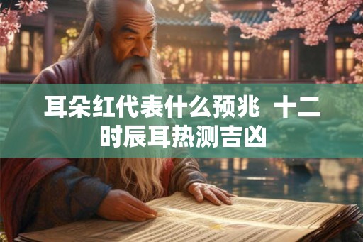 耳朵红代表什么预兆 十二时辰耳热测吉凶 耳朵红代表什么预兆 十二时辰耳热测吉凶