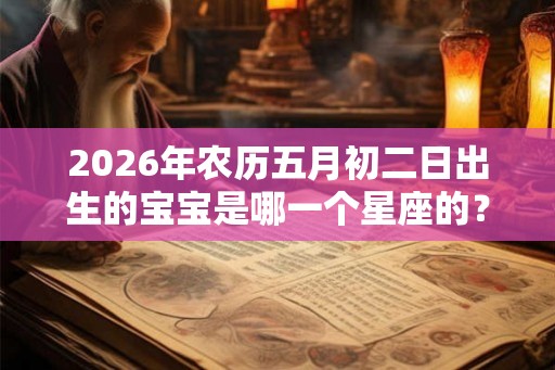 2026年农历五月初二日出生的宝宝是哪一个星座的？