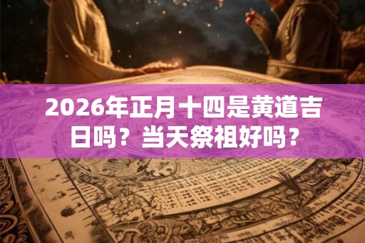 2026年正月十四是黄道吉日吗?当天祭祖好吗? 2026年正月十四是黄道吉日吗?当天祭祖好吗?