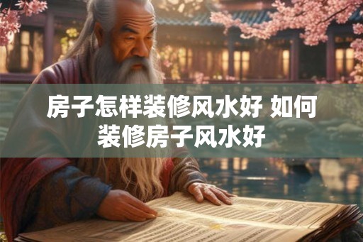 房子怎样装修风水好 如何装修房子风水好