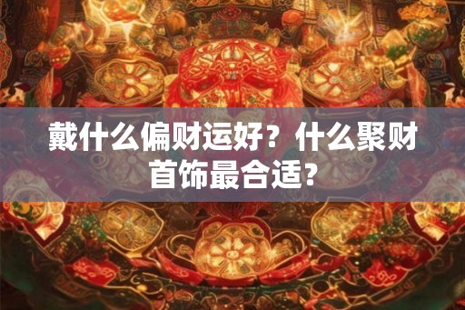 戴什么偏财运好?什么聚财首饰最合适? 戴什么偏财运好?什么聚财首饰最合适?