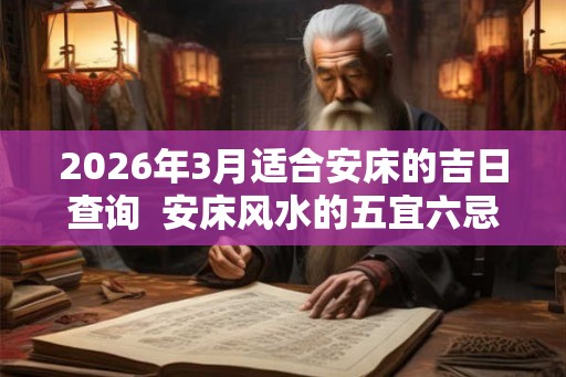 2026年3月适合安床的吉日查询  安床风水的五宜六忌