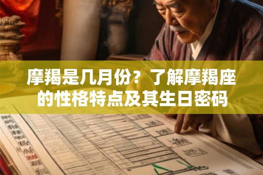 摩羯是几月份？了解摩羯座的性格特点及其生日密码