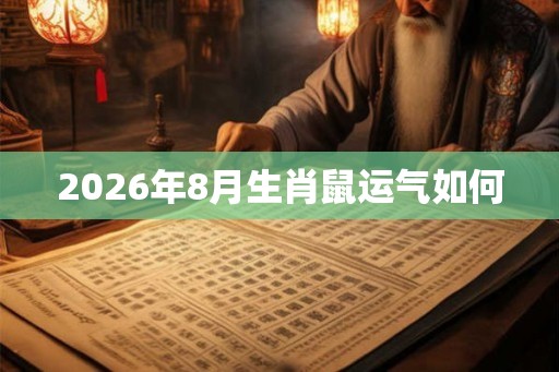 2026年8月生肖鼠运气如何