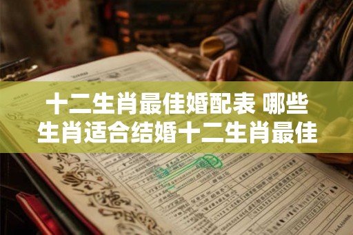 十二生肖最佳婚配表 哪些生肖适合结婚十二生肖最佳婚配表
