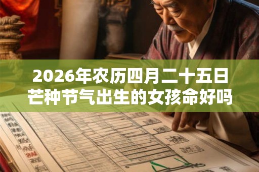 2026年农历四月二十五日芒种节气出生的女孩命好吗? 2026年农历四月二十五日芒种节气出生的女孩命好吗?