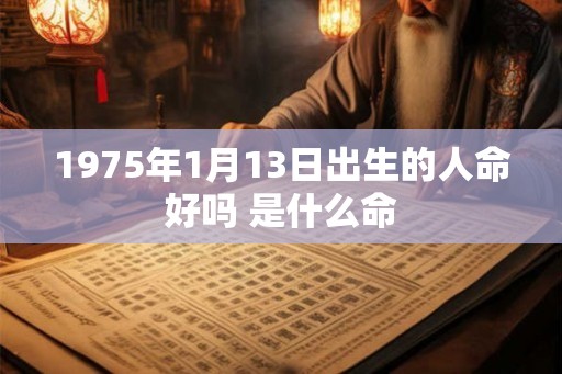 1975年1月13日出生的人命好吗 是什么命