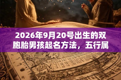 2026年9月20号出生的双胞胎男孩起名方法，五行属什么