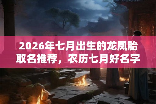 2026年七月出生的龙凤胎取名推荐，农历七月好名字