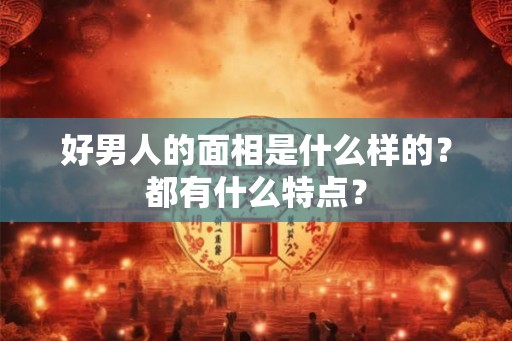好男人的面相是什么样的？都有什么特点？