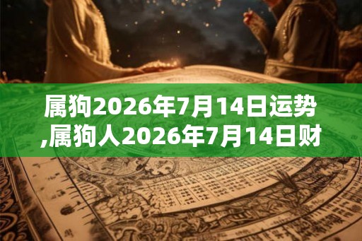 属狗2026年7月14日运势,属狗人2026年7月14日财运,生肖狗2026年7月14日运势