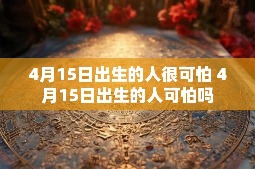 4月15日出生的人很可怕 4月15日出生的人可怕吗