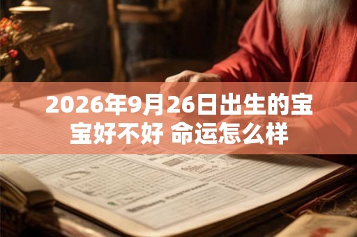 2026年9月26日出生的宝宝好不好 命运怎么样