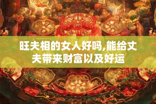 旺夫相的女人好吗,能给丈夫带来财富以及好运