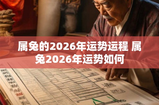 属兔的2026年运势运程 属兔2026年运势如何