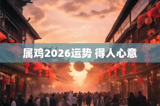 属鸡2026运势 得人心意 属鸡2026运势 得人心意