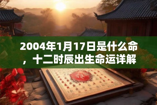 2004年1月17日是什么命，十二时辰出生命运详解