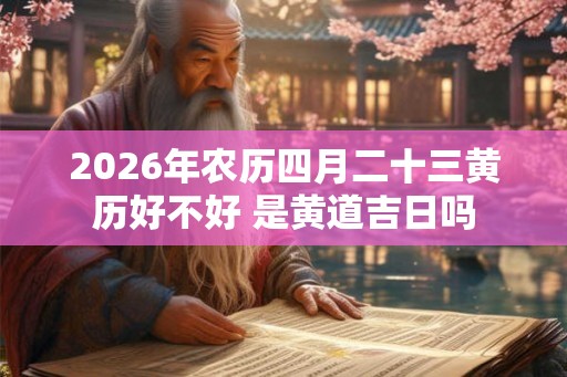 2026年农历四月二十三黄历好不好 是黄道吉日吗
