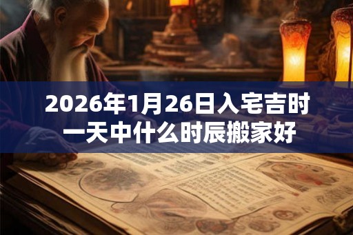 2026年1月26日入宅吉时 一天中什么时辰搬家好