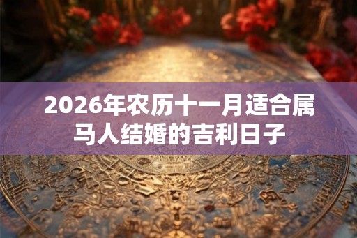 2026年农历十一月适合属马人结婚的吉利日子 2026年农历十一月适合属马人结婚的吉利日子