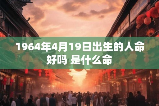 1964年4月19日出生的人命好吗 是什么命 1964年4月19日出生的人命好吗 是什么命
