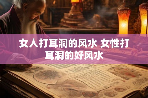 女人打耳洞的风水 女性打耳洞的好风水