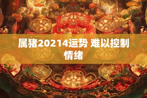 属猪20214运势 难以控制情绪