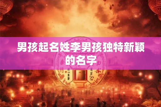 男孩起名姓李男孩独特新颖的名字