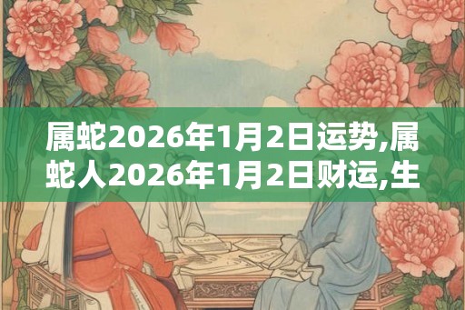 属蛇2026年1月2日运势,属蛇人2026年1月2日财运,生肖蛇2026年1月2日运势