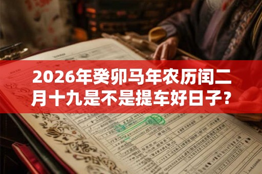 2026年癸卯马年农历闰二月十九是不是提车好日子？