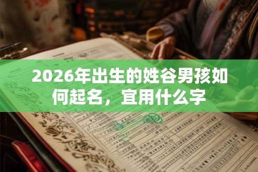 2026年出生的姓谷男孩如何起名，宜用什么字
