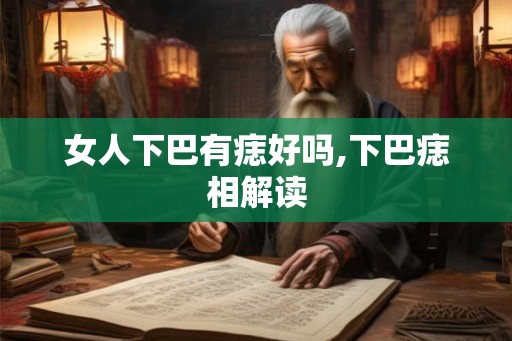 女人下巴有痣好吗,下巴痣相解读
