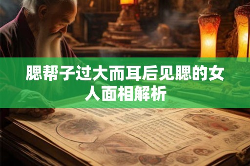 腮帮子过大而耳后见腮的女人面相解析